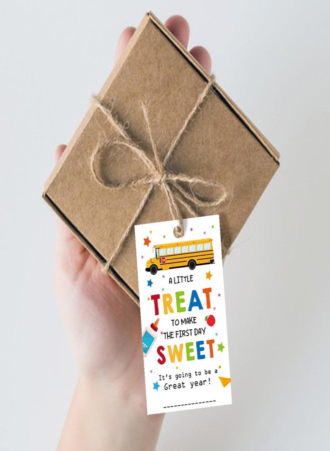 aPamr Back to School Gift Bag Tags,a Little Treat to Make The Frist Day Sweet Happy First Day of School Gift Tags,Teacher Appreciation Gift Tags,Welcome Back to School Gift Tag for Student - Image 5